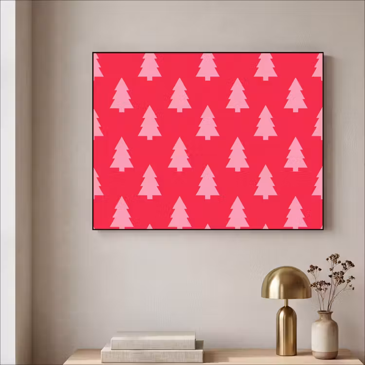 Art Frame - Kerstboom - Roze - Rood — 5