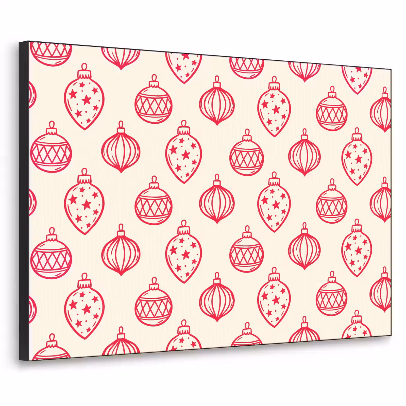 Art Frame - Kerstbal - Crème - Rood — 1