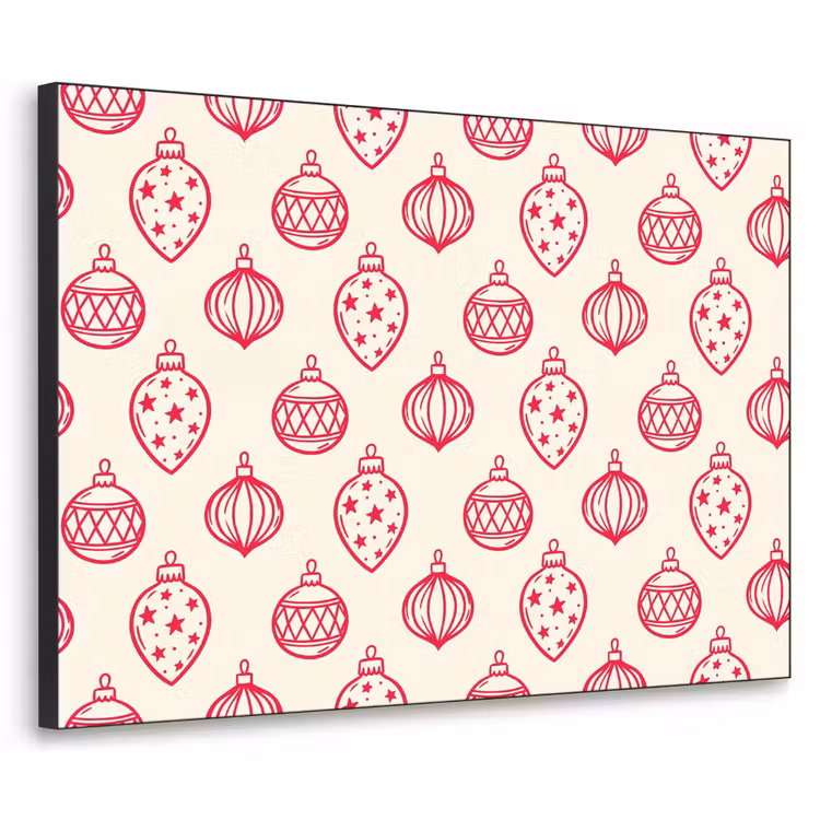 Art Frame - Kerstbal - Crème - Rood — 1