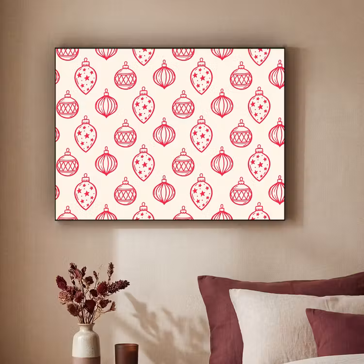 Art Frame - Kerstbal - Crème - Rood — 3