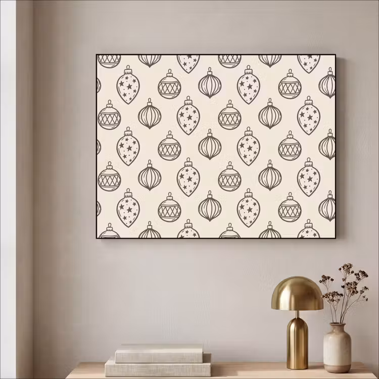 Art Frame - Kerstbal - Groen - Crème — 5