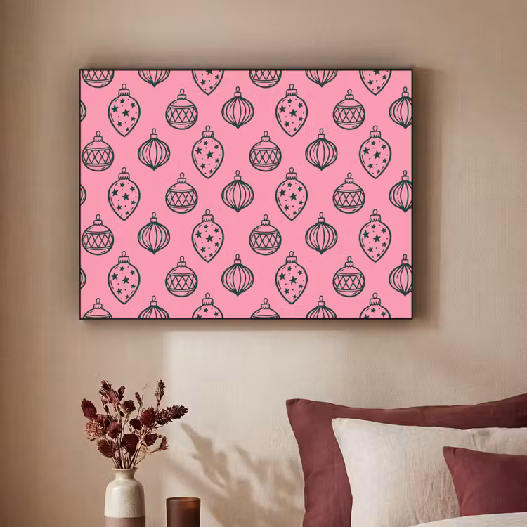 Art Frame - Kerstbal - Groen - Roze — 3