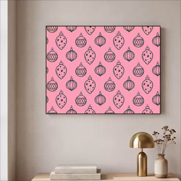Art Frame - Kerstbal - Groen - Roze — 5