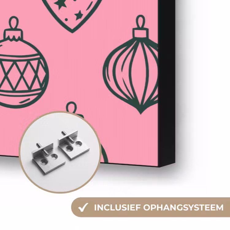 Art Frame - Kerstbal - Groen - Roze — 6