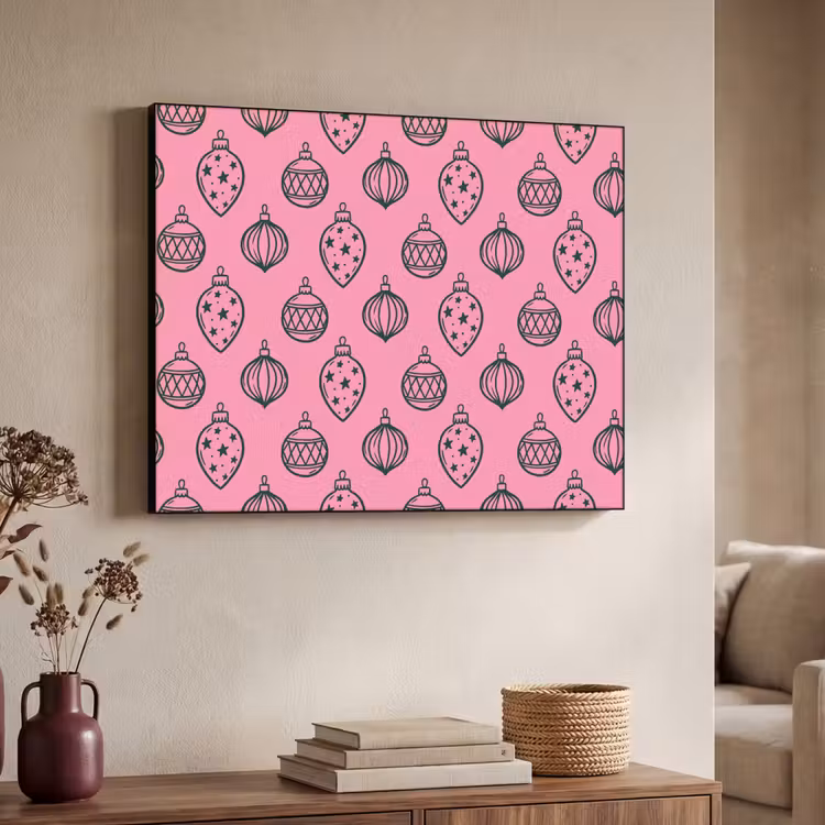 Art Frame - Kerstbal - Groen - Roze — 7