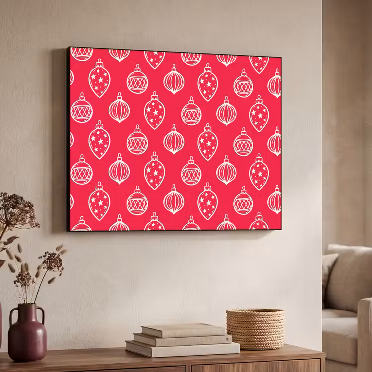 Art Frame - Kerstbal - Rood - Wit — 7