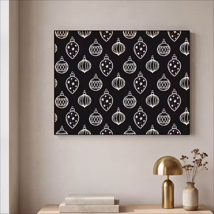 Art Frame - Kerstbal - Wit - Zwart — 5