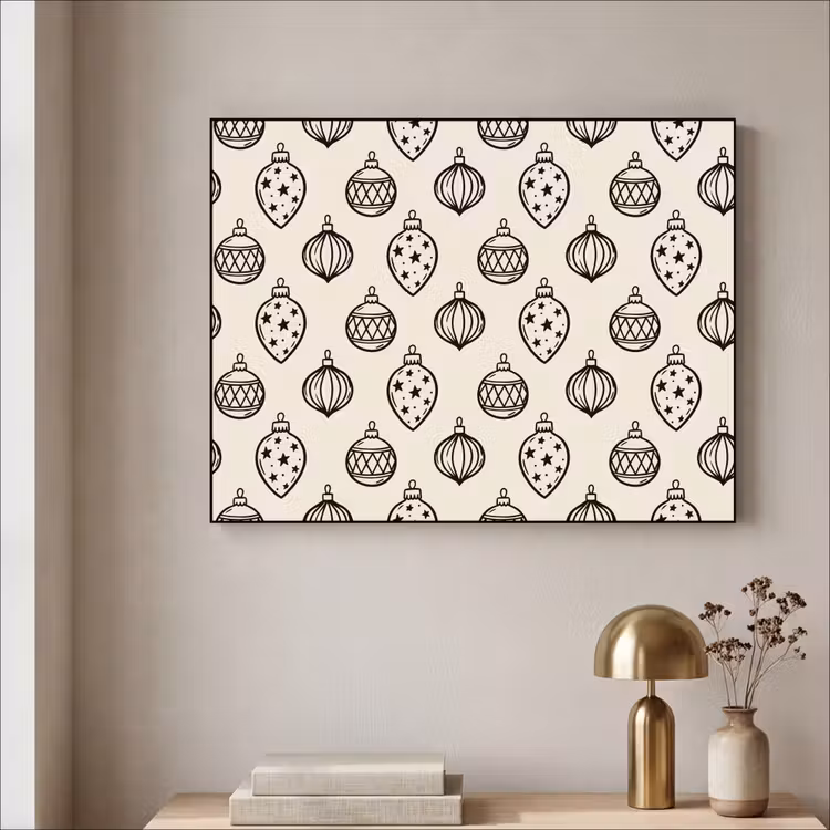 Art Frame - Kerstbal - Zwart - Wit — 5