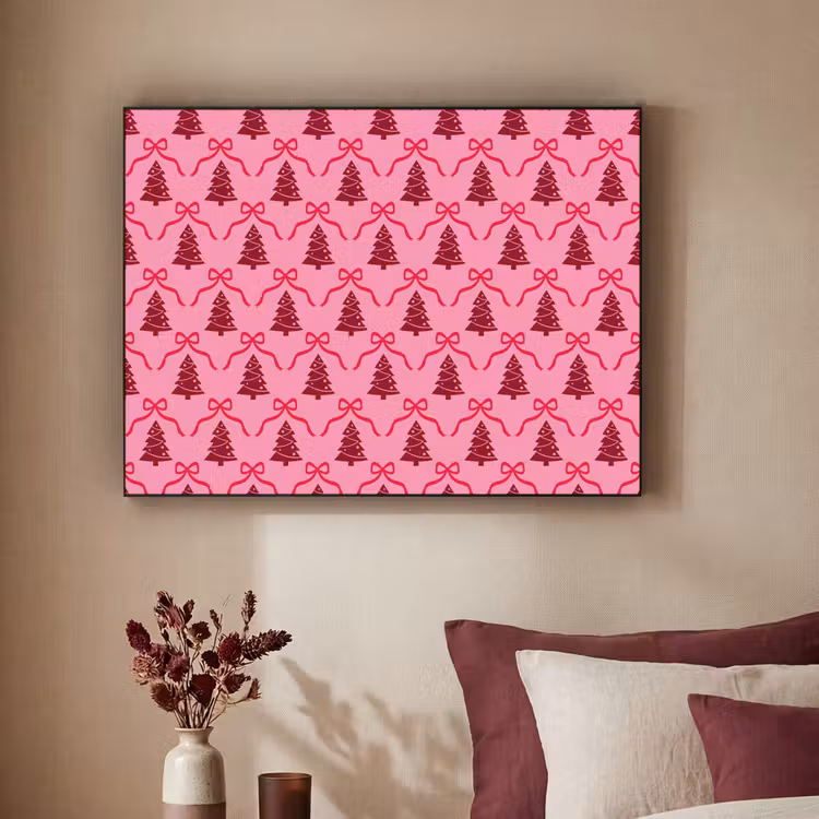 Art Frame - Kerst - Rood - Roze - Strik — 3