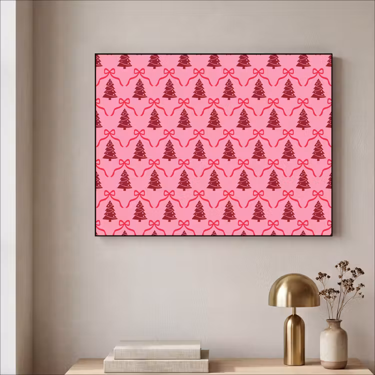 Art Frame - Kerst - Rood - Roze - Strik — 5
