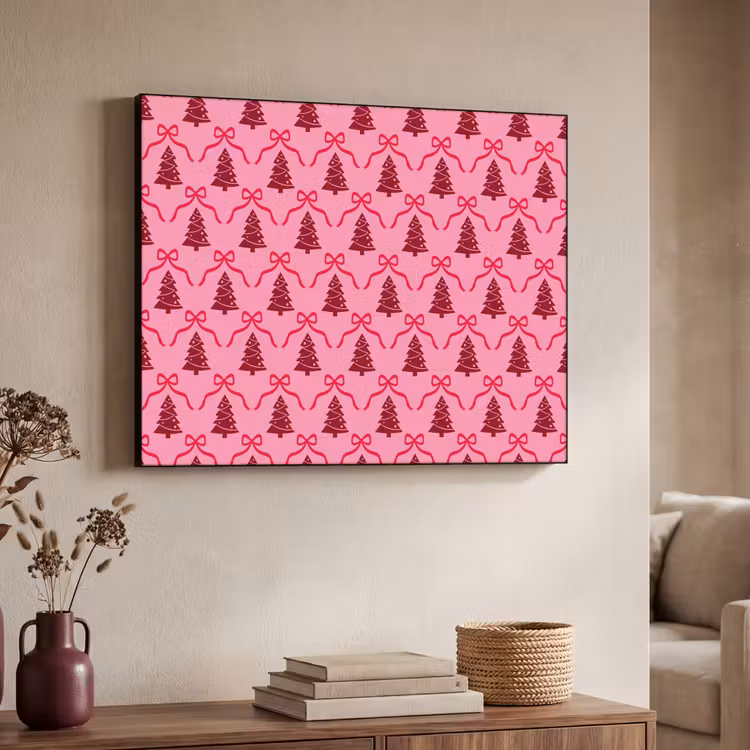 Art Frame - Kerst - Rood - Roze - Strik — 7