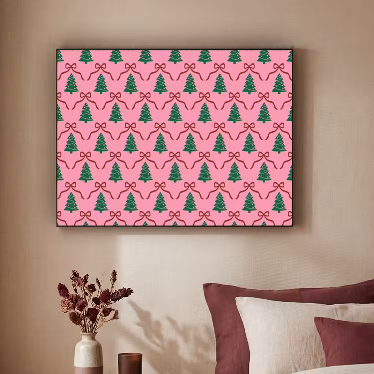 Art Frame - Kerst - Roze - Rood - Strik — 3