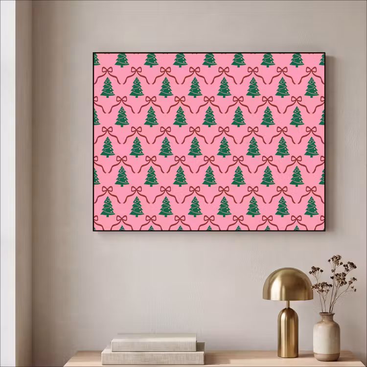 Art Frame - Kerst - Roze - Rood - Strik — 5