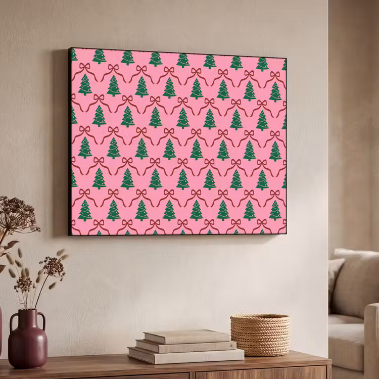 Art Frame - Kerst - Roze - Rood - Strik — 7
