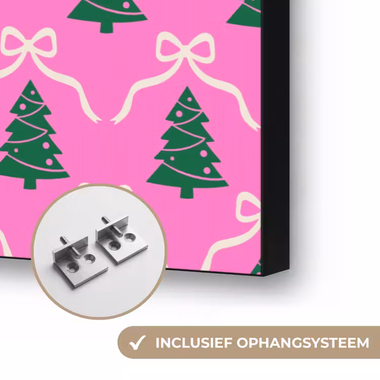 Art Frame - Kerst - Roze - Wit - Strik — 6