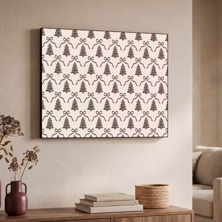 Art Frame - Kerst - Taupe - Crème - Strik — 7