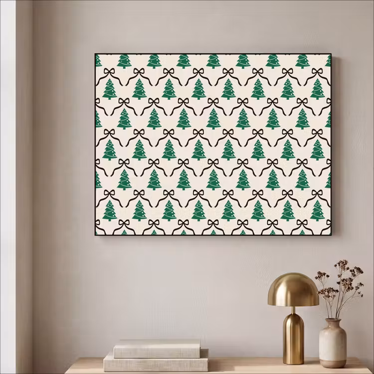 Art Frame - Kerst - Wit - Zwart - Strik — 5