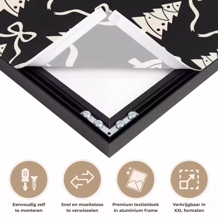 Art Frame - Strik - Wit - Zwart - Kerst — 4