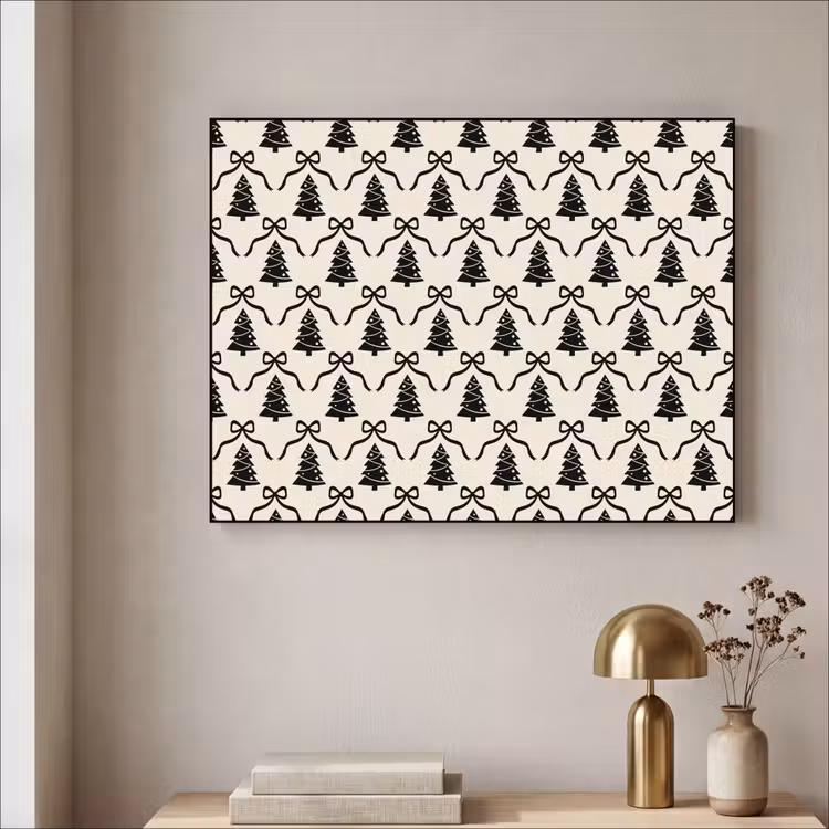 Art Frame - Strik - Zwart - Wit - Kerst — 5