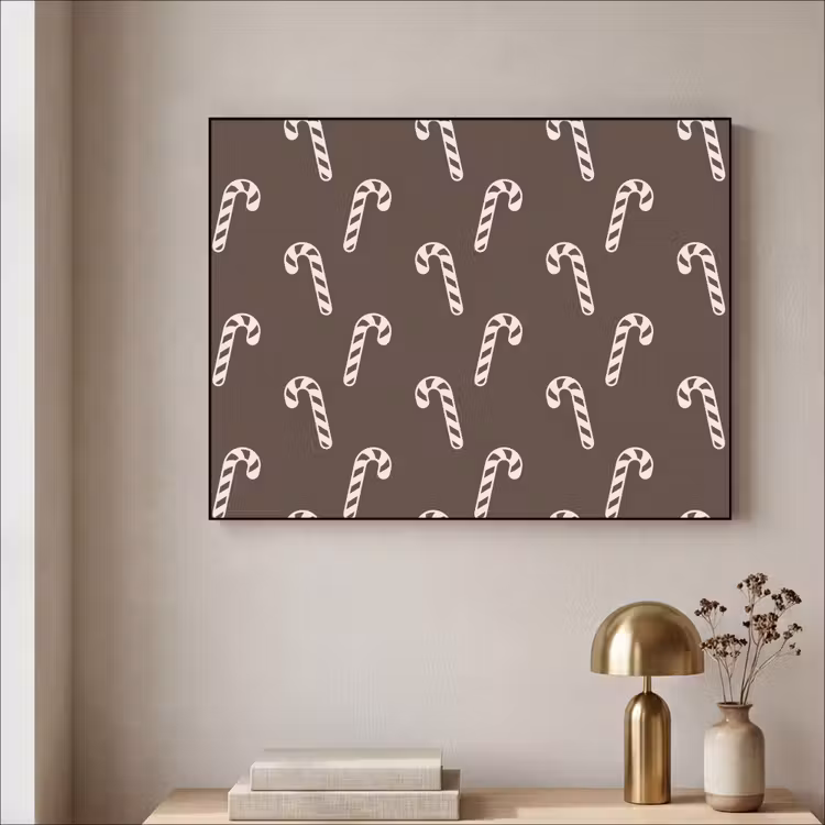 Art Frame - Kerst - Crème - Taupe - Zuurstok — 5