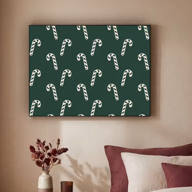 Art Frame - Kerst - Groen - Wit - Zuurstok — 3