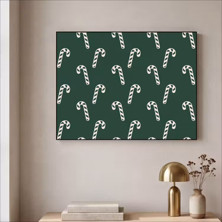 Art Frame - Kerst - Groen - Wit - Zuurstok — 5
