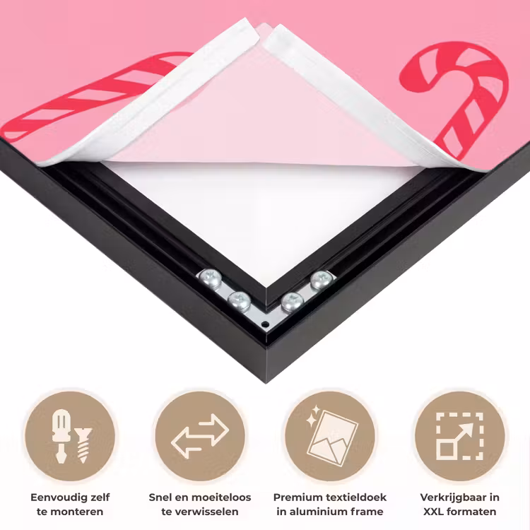 Art Frame - Kerst - Rood - Roze - Zuurstok — 4