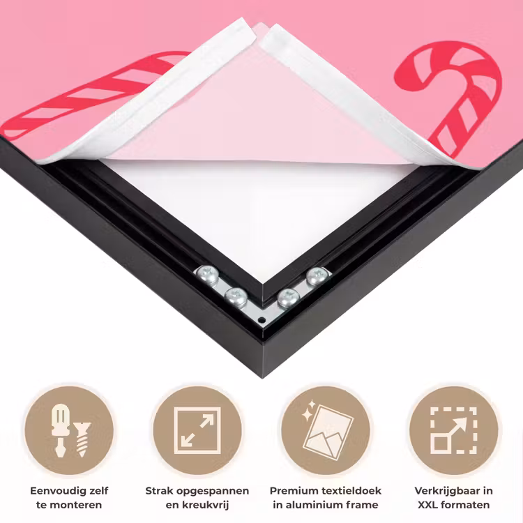 Art Frame - Kerst - Rood - Roze - Zuurstok — 8