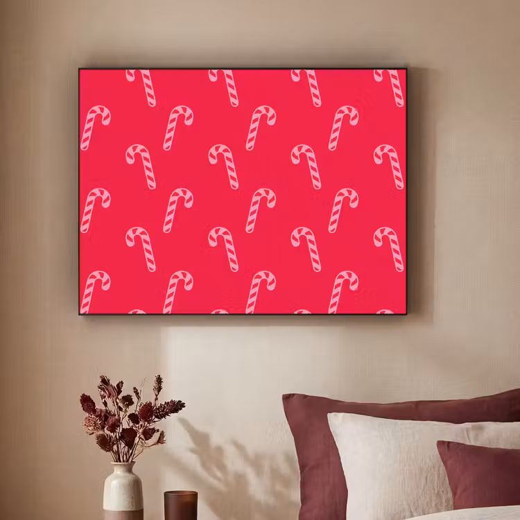 Art Frame - Kerst - Roze - Rood - Zuurstok — 3