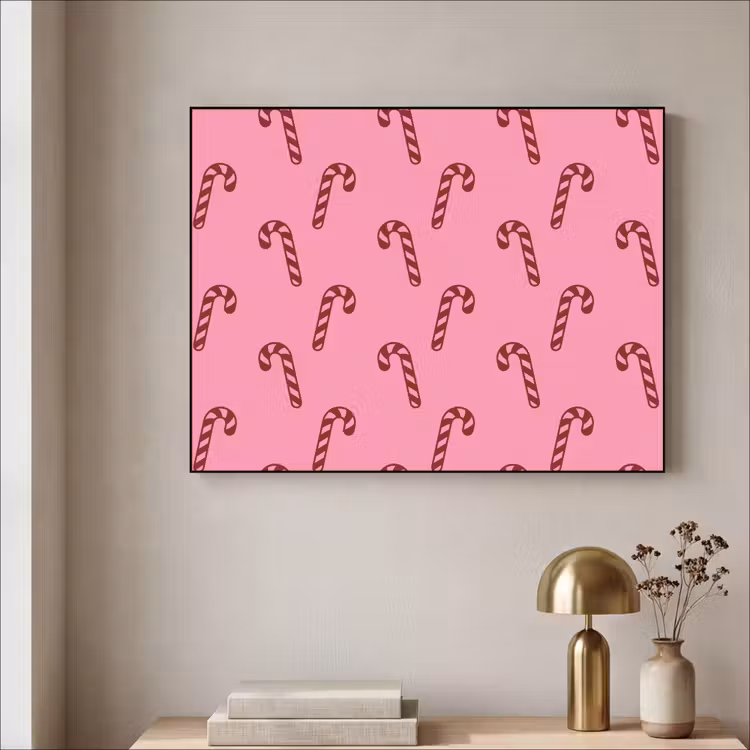 Art Frame - Kerst - Roze - Zuurstok - Rood — 5