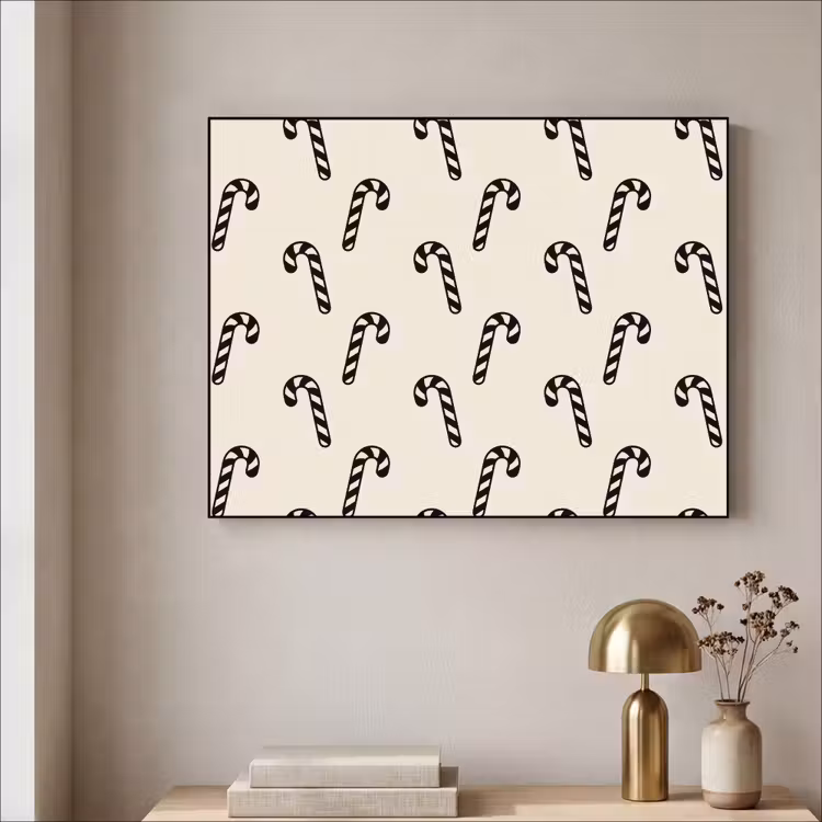 Art Frame - Kerst - Zwart - Crème - Zuurstok — 5