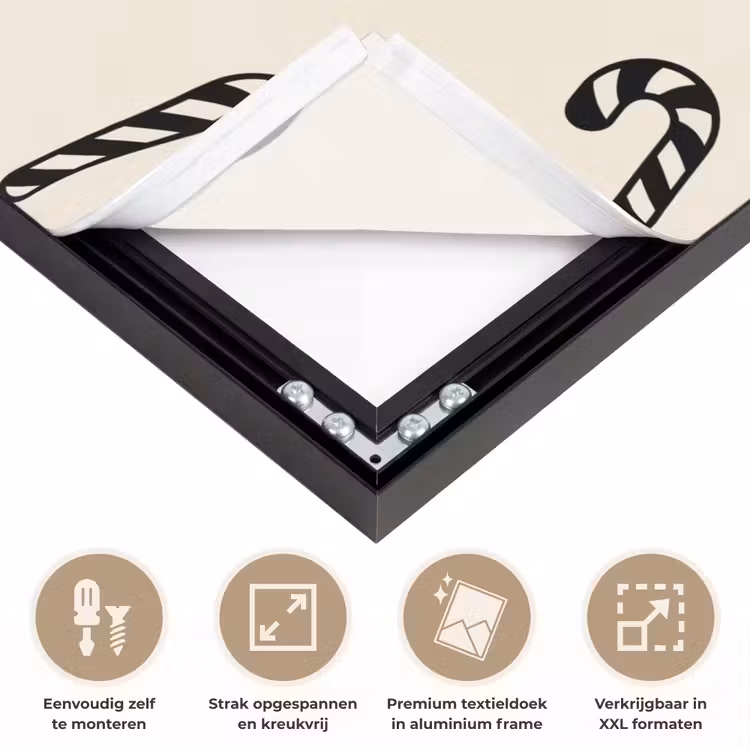 Art Frame - Kerst - Zwart - Crème - Zuurstok — 8