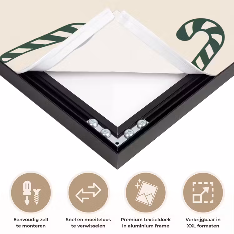 Art Frame - Kerst - Groen - Crème - Zuurstok — 4
