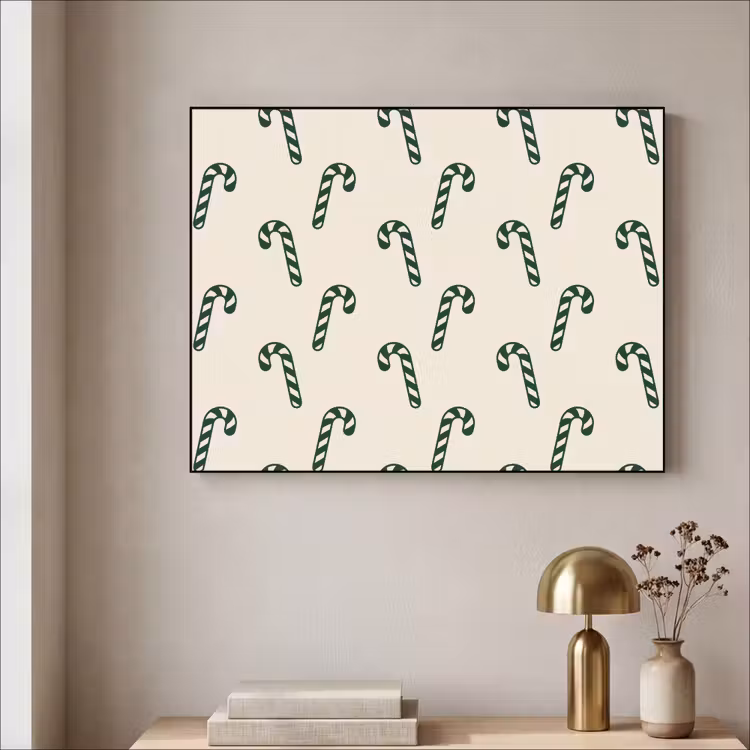 Art Frame - Kerst - Groen - Crème - Zuurstok — 5