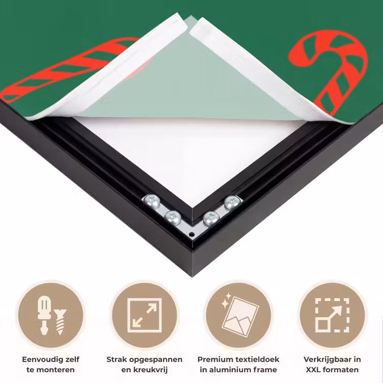 Art Frame - Kerst - Groen - Rood - Zuurstok — 8