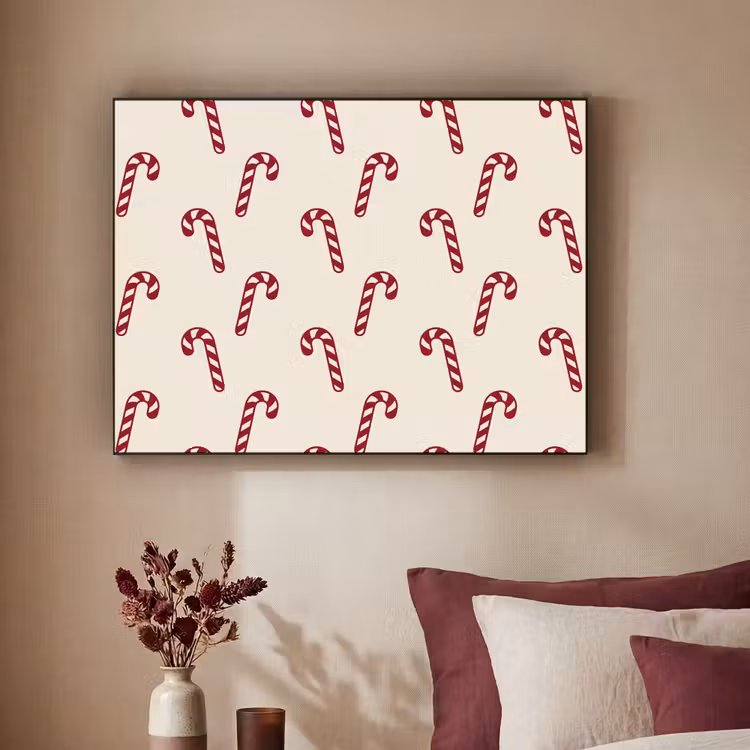 Art Frame - Kerst - Rood - Crème - Zuurstok — 3
