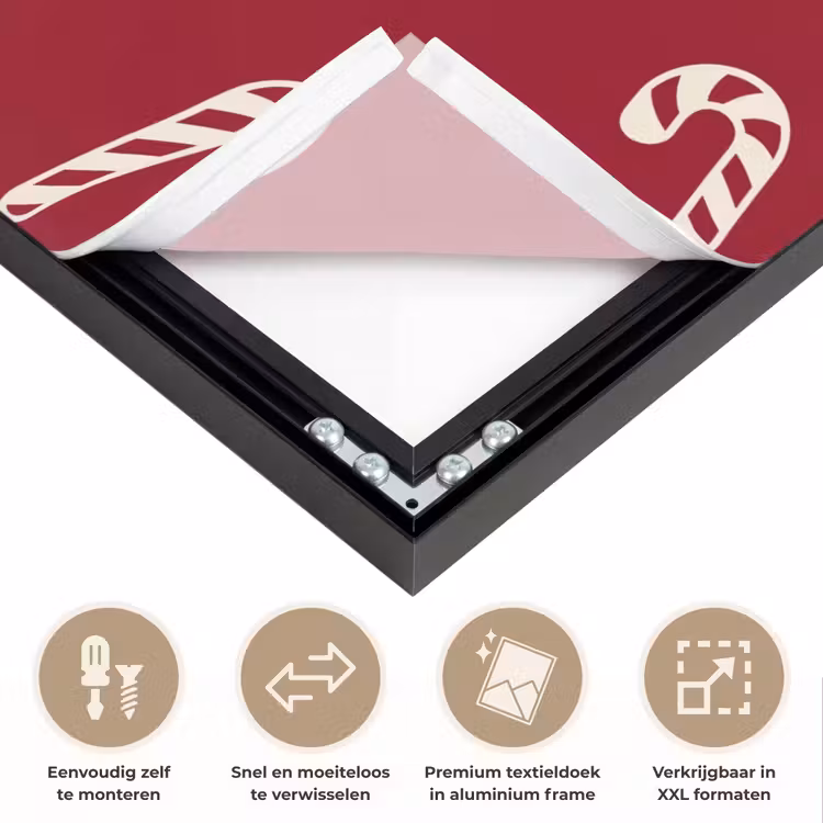 Art Frame - Kerst - Rood - Wit - Zuurstok — 4