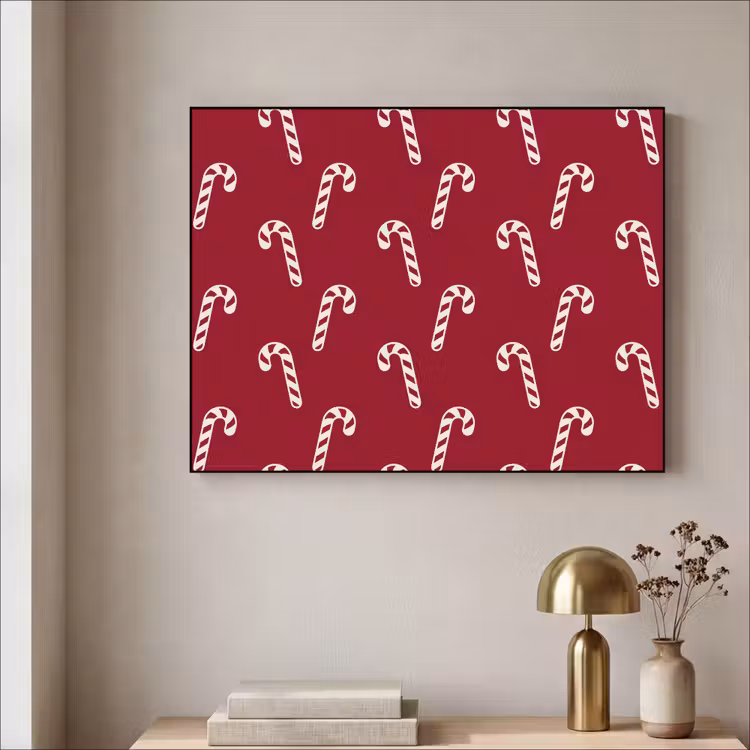 Art Frame - Kerst - Rood - Wit - Zuurstok — 5