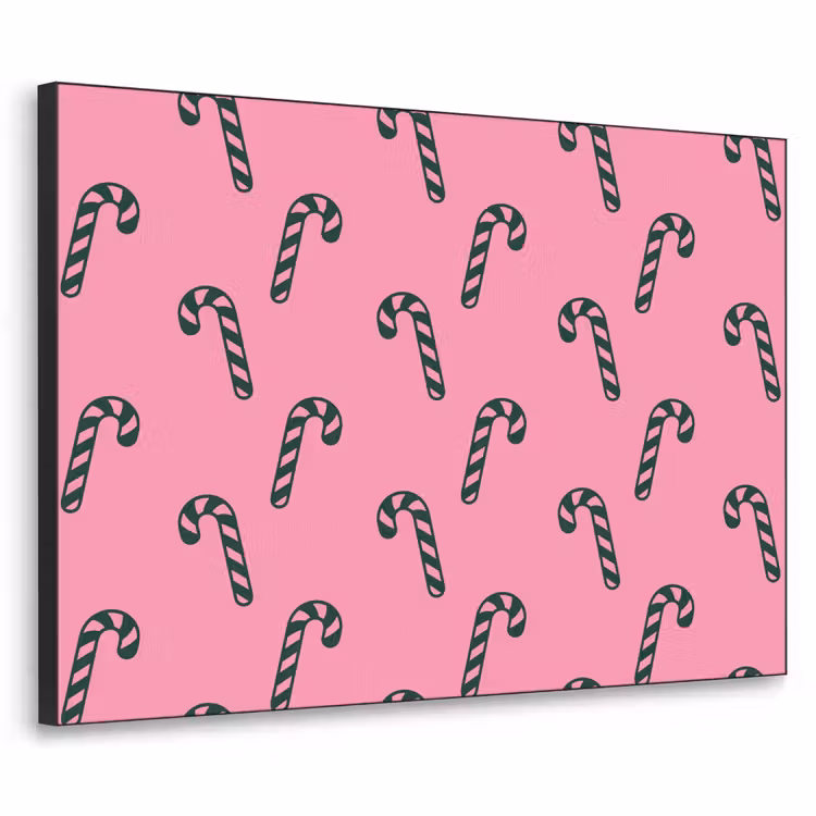 Art Frame - Kerst - Roze - Groen - Zuurstok — 1