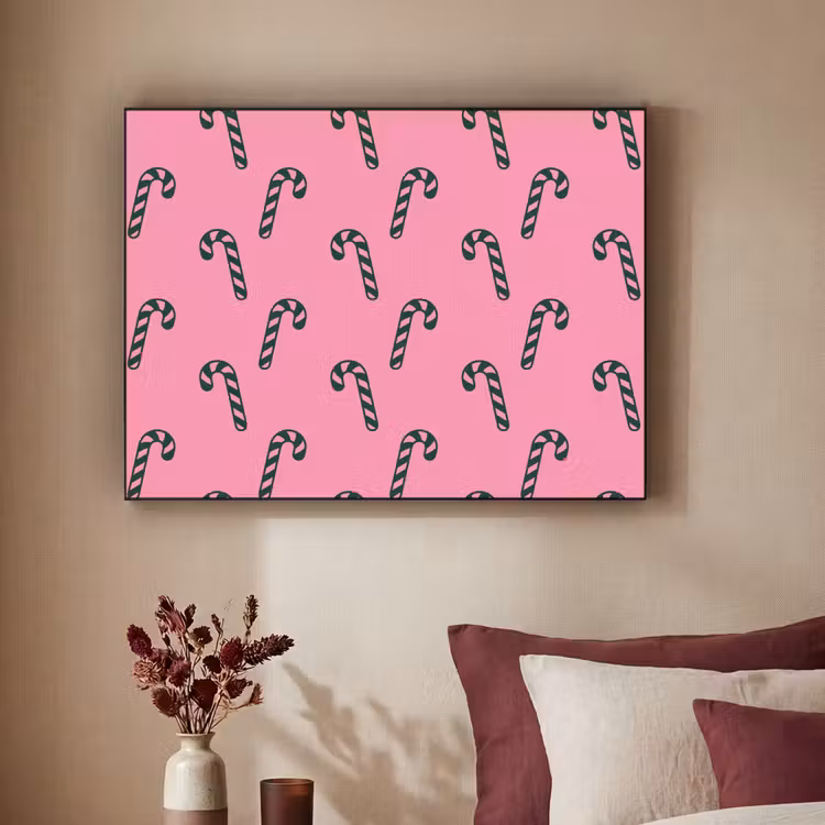 Art Frame - Kerst - Roze - Groen - Zuurstok — 3