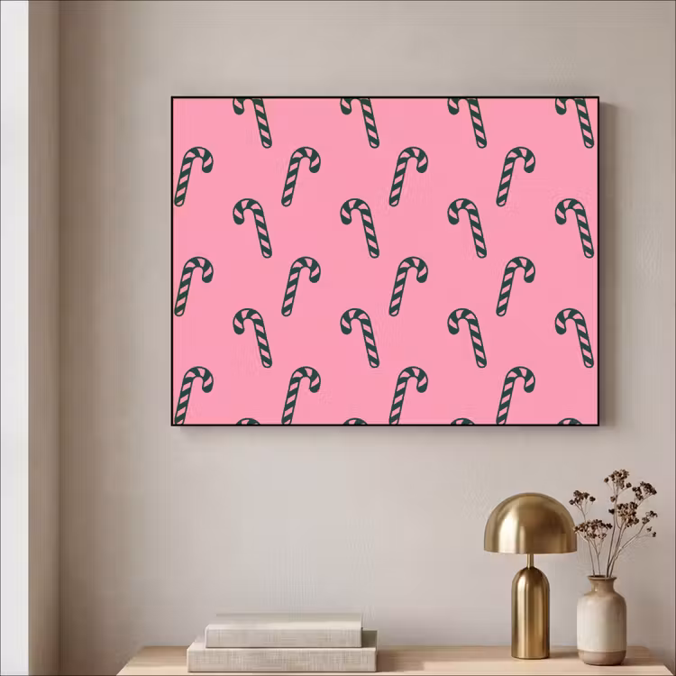 Art Frame - Kerst - Roze - Groen - Zuurstok — 5