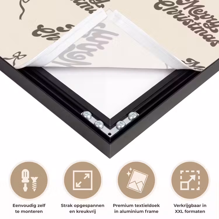 Art Frame - Tekst - Bruin - Crème - Strik — 8