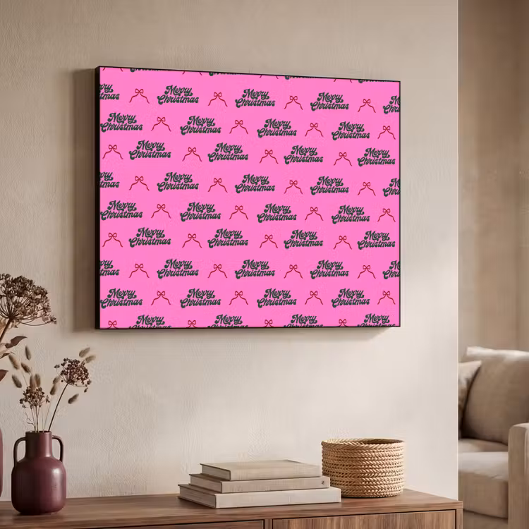 Art Frame - Tekst - Neon - Roze - Kerst — 7