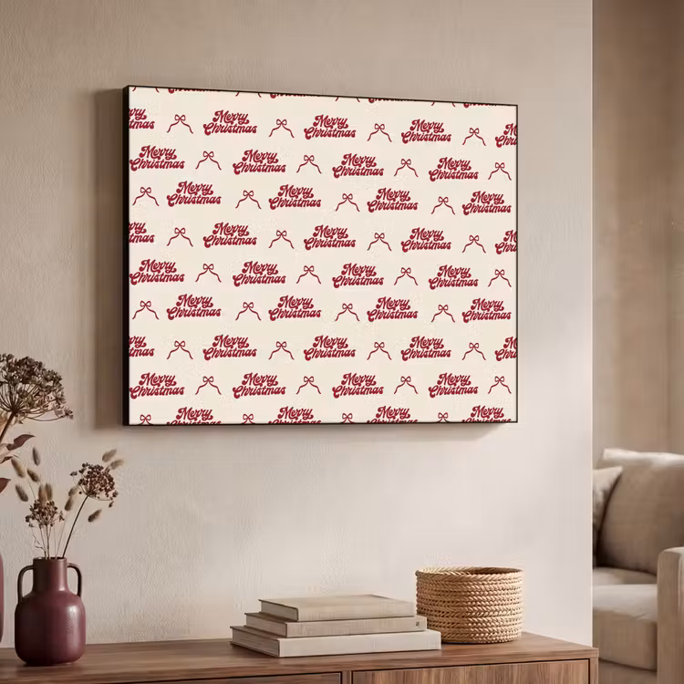 Art Frame - Tekst - Rood - Crème - Strik — 7