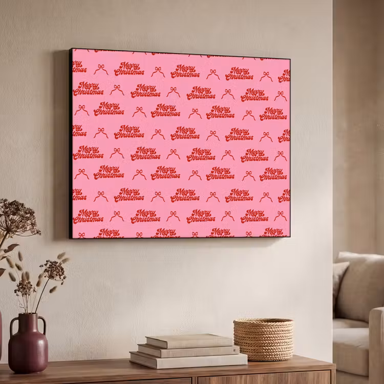 Art Frame - Tekst - Strik - Rood - Roze — 7
