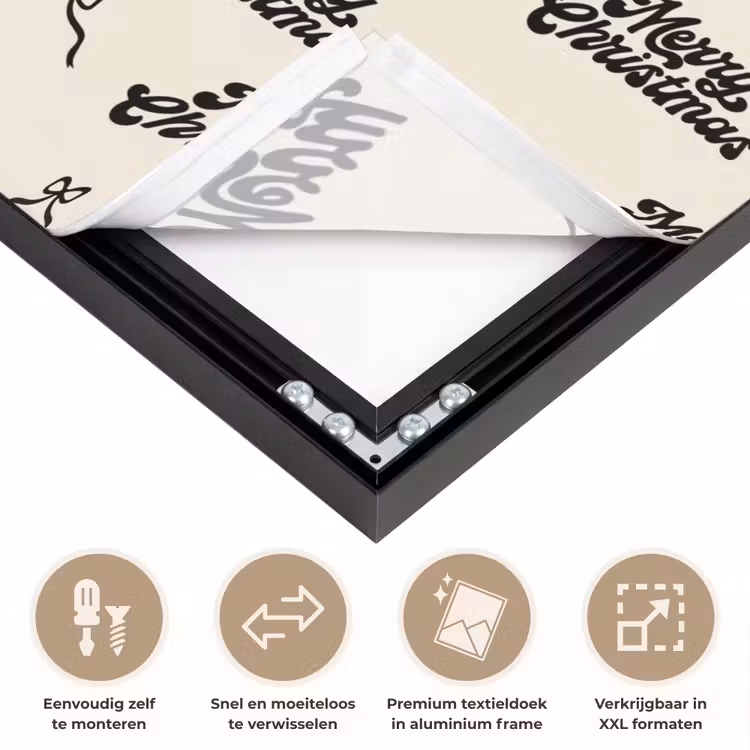 Art Frame - Tekst - Crème - Zwart - Kerst — 4