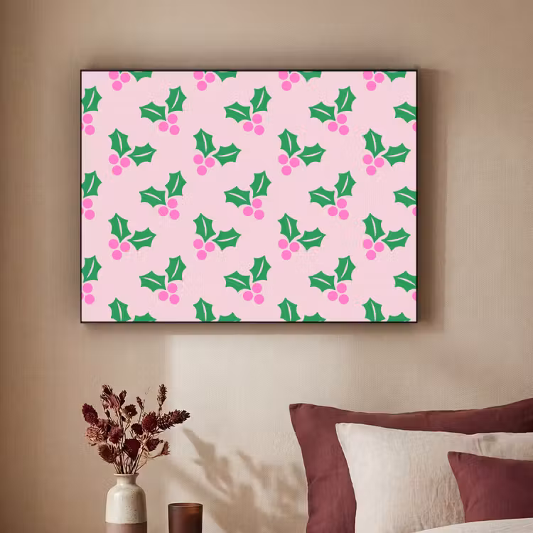 Art Frame - Kerst - Hulst - Roze — 3