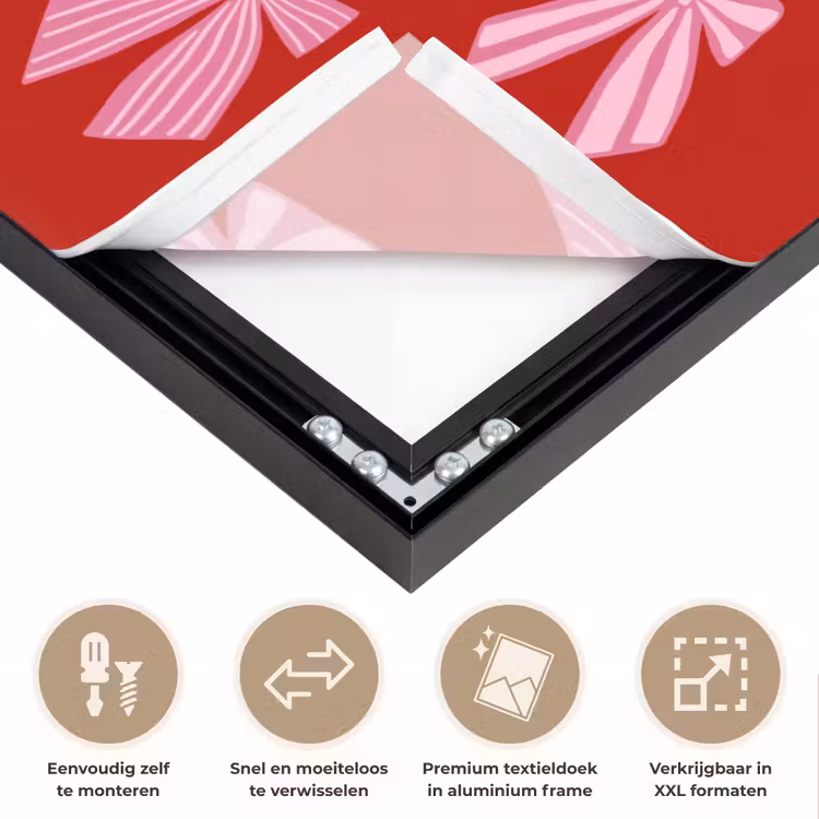 Art Frame - Strikken - Kerst - Rood - Roze — 4
