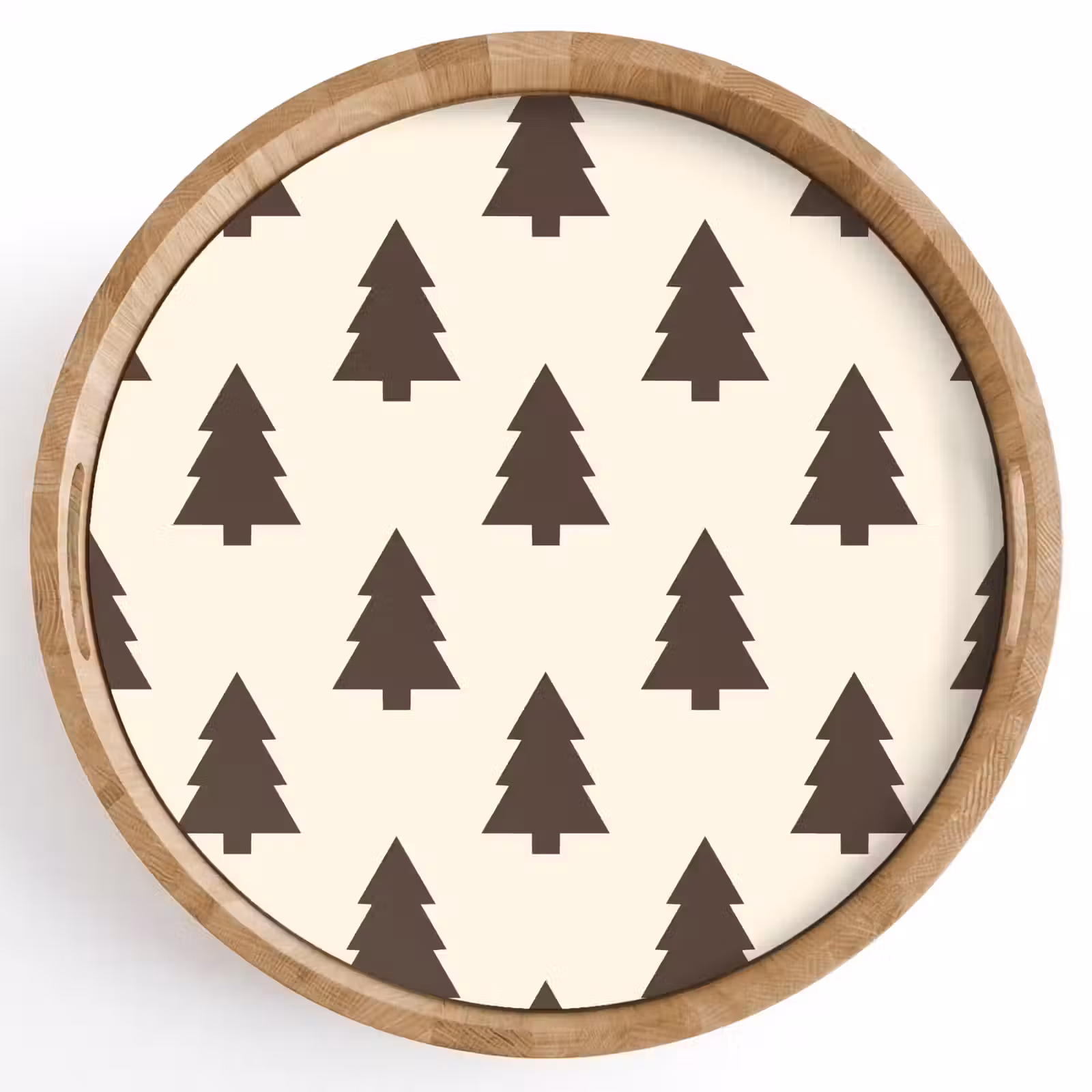 Dienblad - Kerstboom - Crème - Grijs — 1