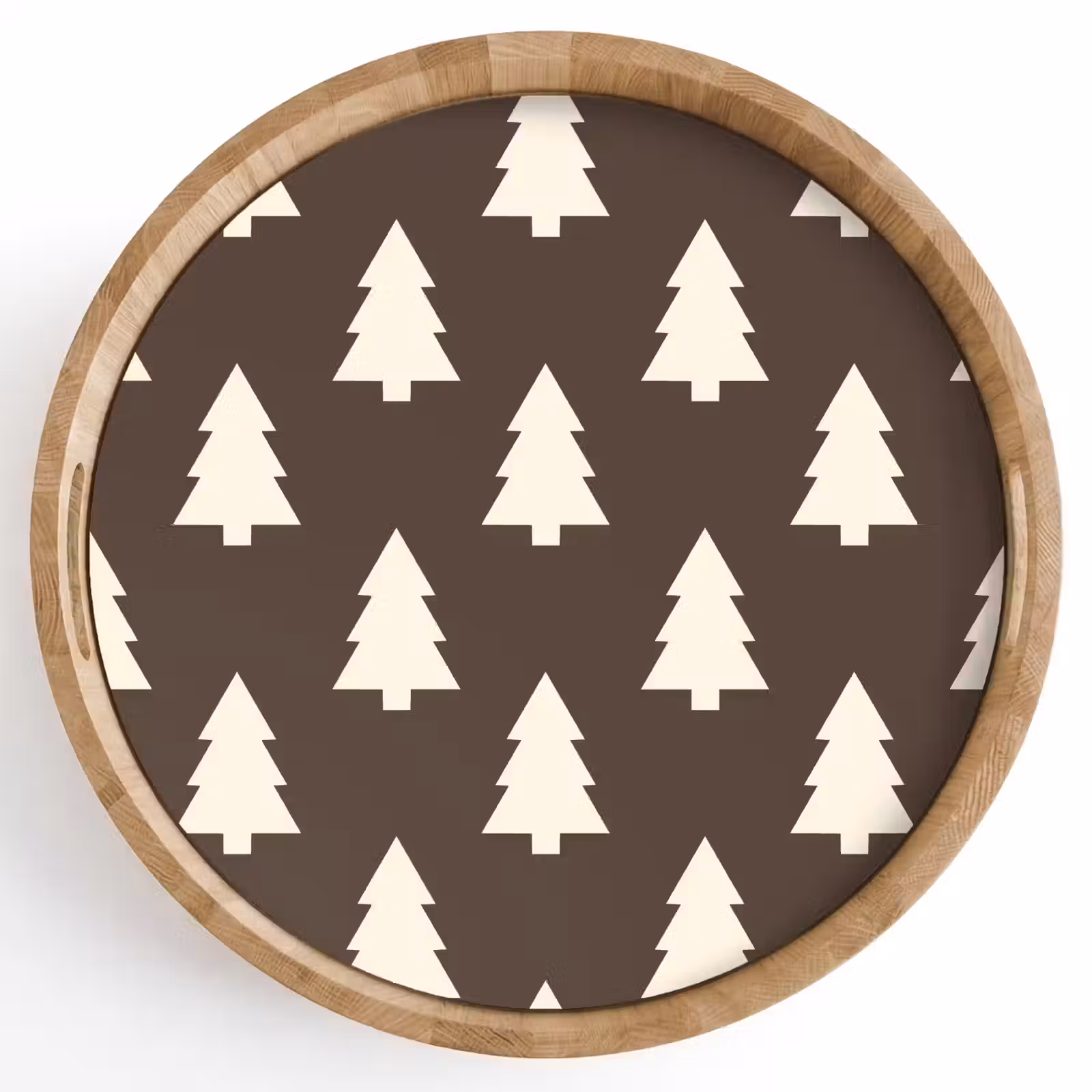 Dienblad - Kerstboom - Grijs - Crème — 1